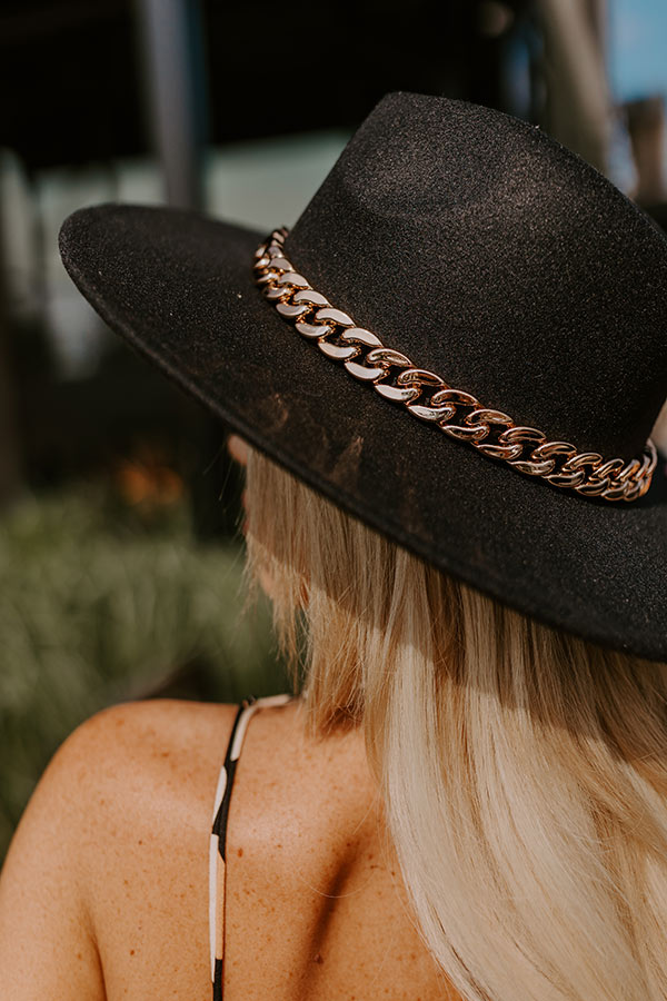 Love Of Lattes Felt Fedora In Black