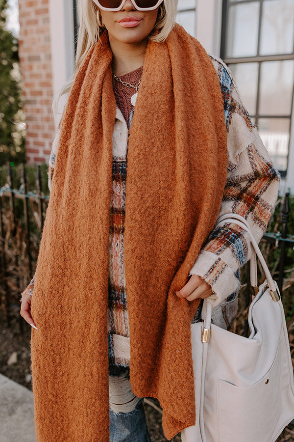 London Fog Ultra Soft Scarf In Pumpkin