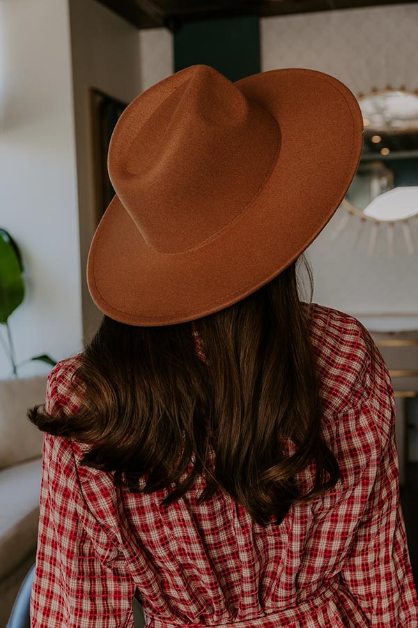 Brunch Babe Felt Fedora in Iced Mocha