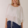 Lovely Day Tiered Shift Top in White Image - 1