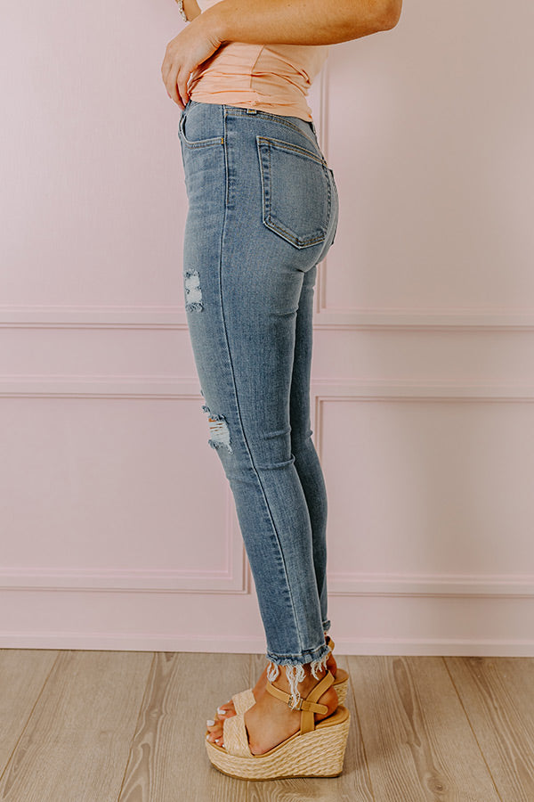 Just USA The Paysley High Waist Distressed Skinny