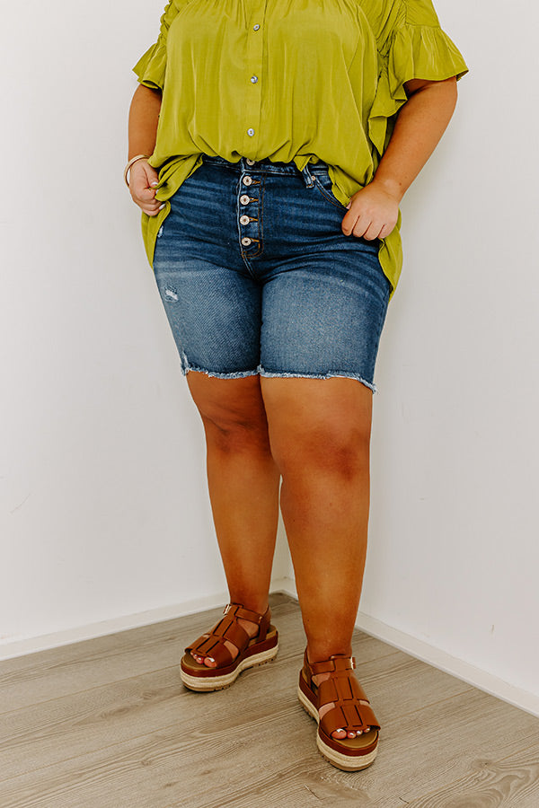 KanCan The Moss High Waist Shorts Curves
