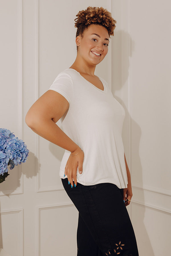 Casual Convo Shift Tee in Ivory Curves Image - 4