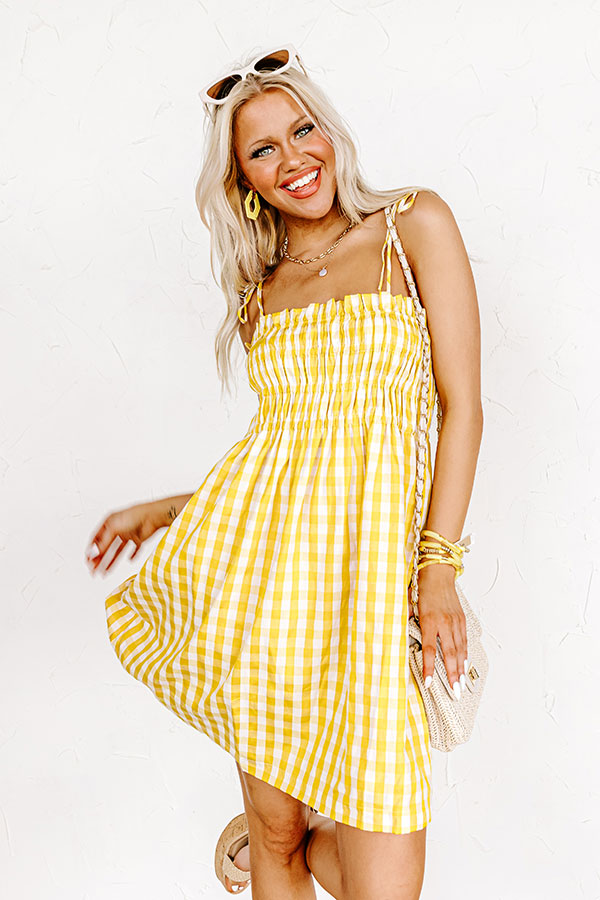 Waterloo Gingham Dress In Yellow Waterloo Gingham Dress In Yellow