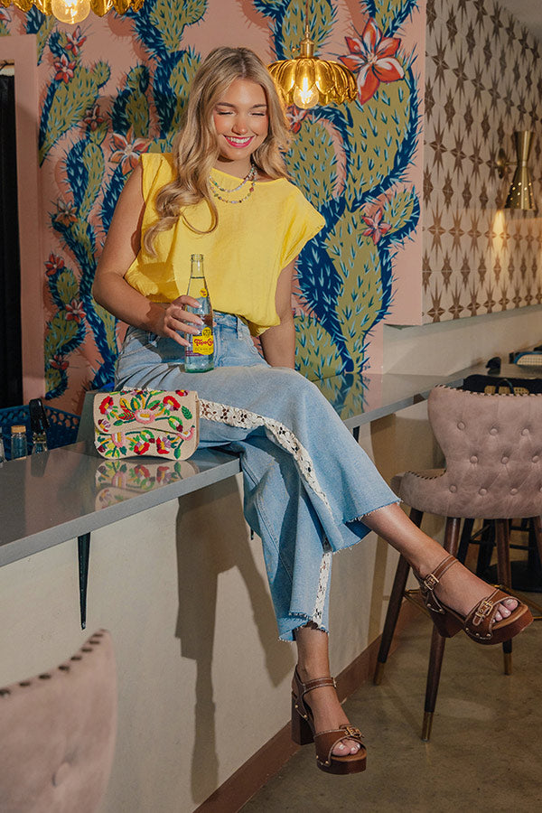 Well Curated Top In Yellow Image - 2