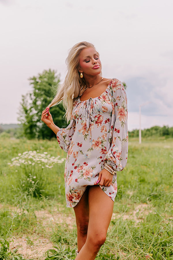 Slowly Falling For You Floral Dress