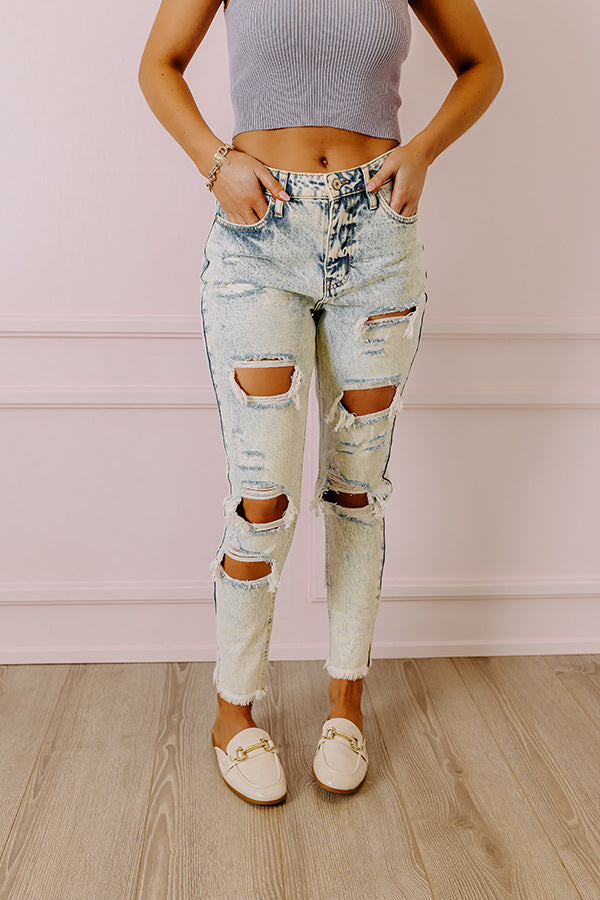 KanCan The Declan High Waist Mom Jean In Light Acid Wash