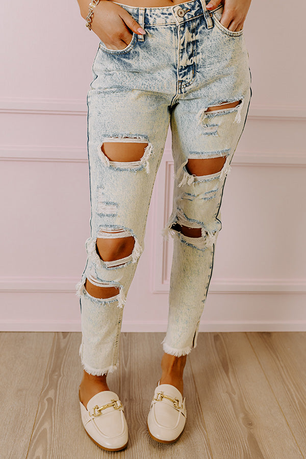 KanCan The Declan High Waist Mom Jean In Light Acid Wash