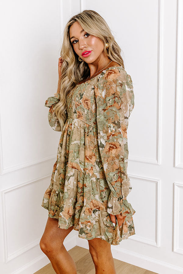 Addicted To Love Floral Dress In Pear