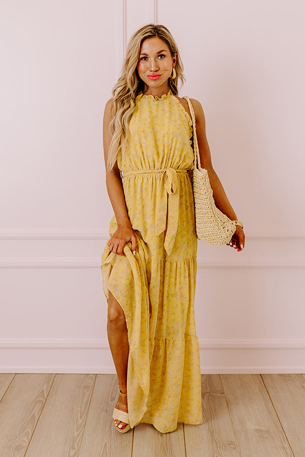 Honeymoon Happiness Maxi Dress In Primrose Yellow