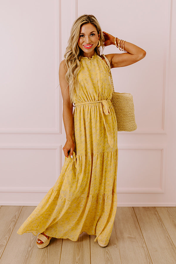 Honeymoon Happiness Maxi Dress In Primrose Yellow