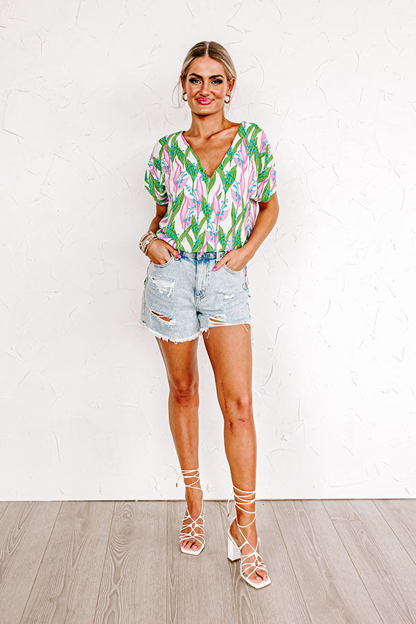 Timeless Beauty Shift Top In Green