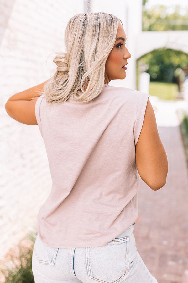 Epic Joy Shift Top In Iced Latte Image - 5