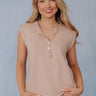 Epic Joy Shift Top In Iced Latte Image - 1