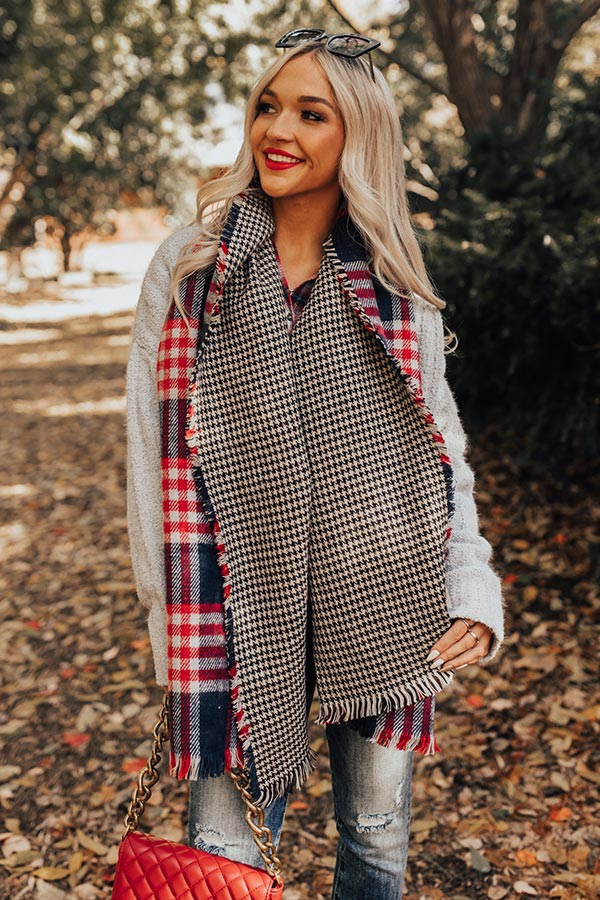 Pumpkin Patch Please Plaid Scarf Image - 2