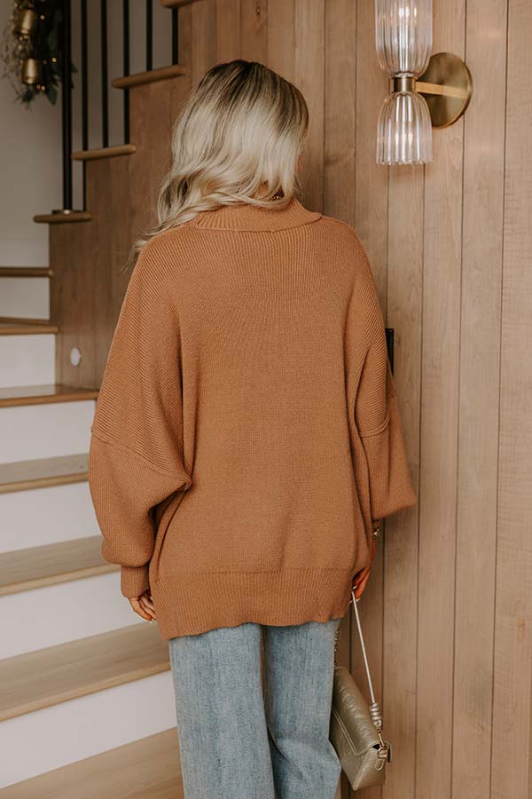 Full Of Warmth Tunic Sweater In Camel Image - 3