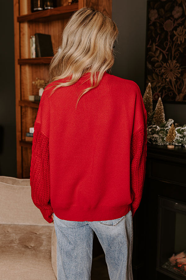 Wrapped Around Your Finger Sweater In Red