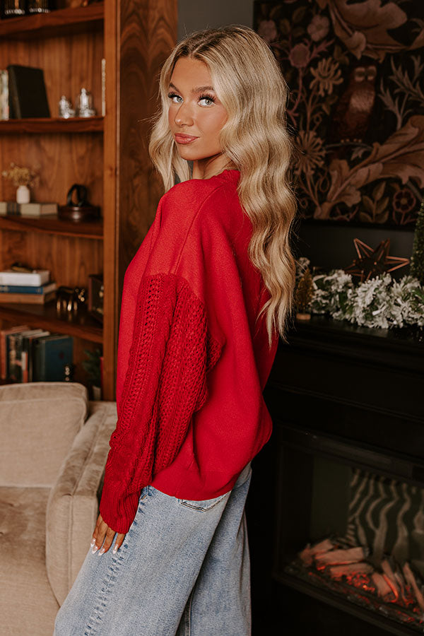 Wrapped Around Your Finger Sweater In Red