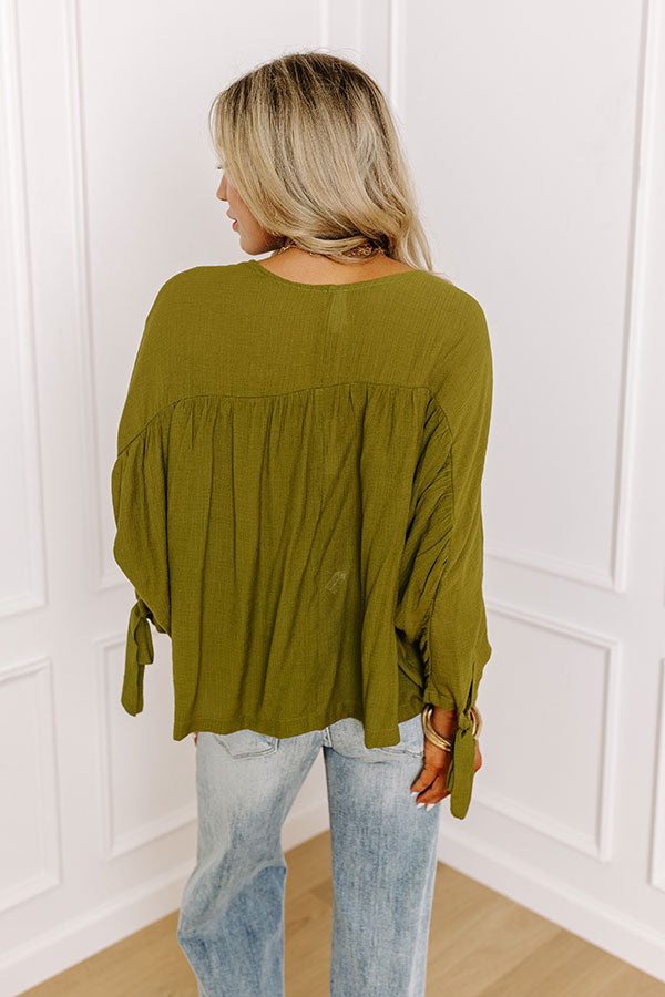 Made For Each Other Shift Top In Green