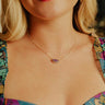Kendra Scott Baroque Elisa Gold Pendant Necklace in Mauve Abalone Image - 1