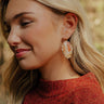 Kendra Scott Baroque Ella Gold Drop Earrings in Orange Banded Agate Image - 1