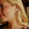 Kendra Scott Cass Gold Drop Earrings in Mauve Abalone Image - 1