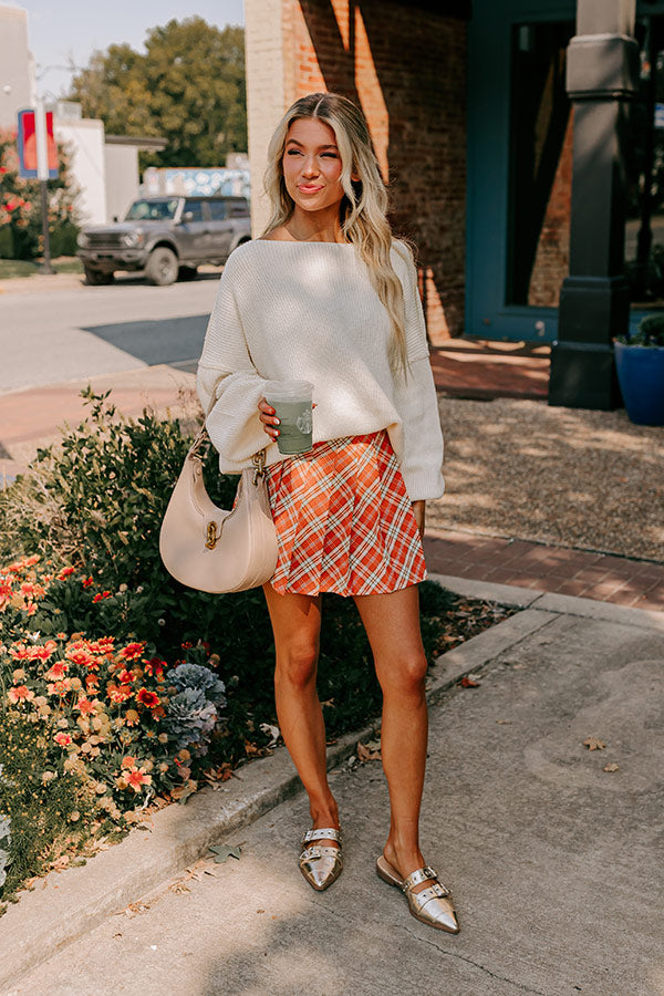 Stay Flirty Plaid Skort