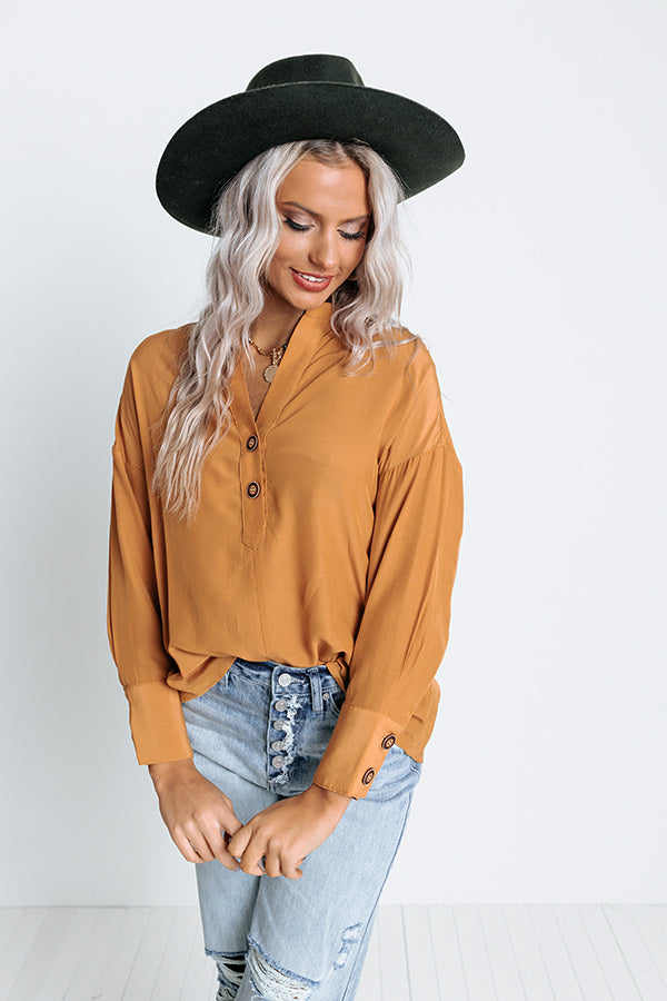 Balcony Nights Shift Top In Golden Honey Image - 1