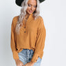 Balcony Nights Shift Top In Golden Honey Image - 1