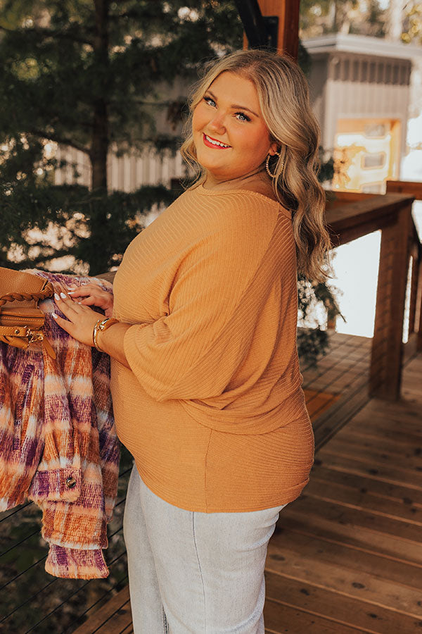 Weekend Living Shift Top In Pumpkin Curves