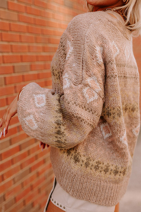 Gave You My Heart Knit Cardigan In Warm Taupe