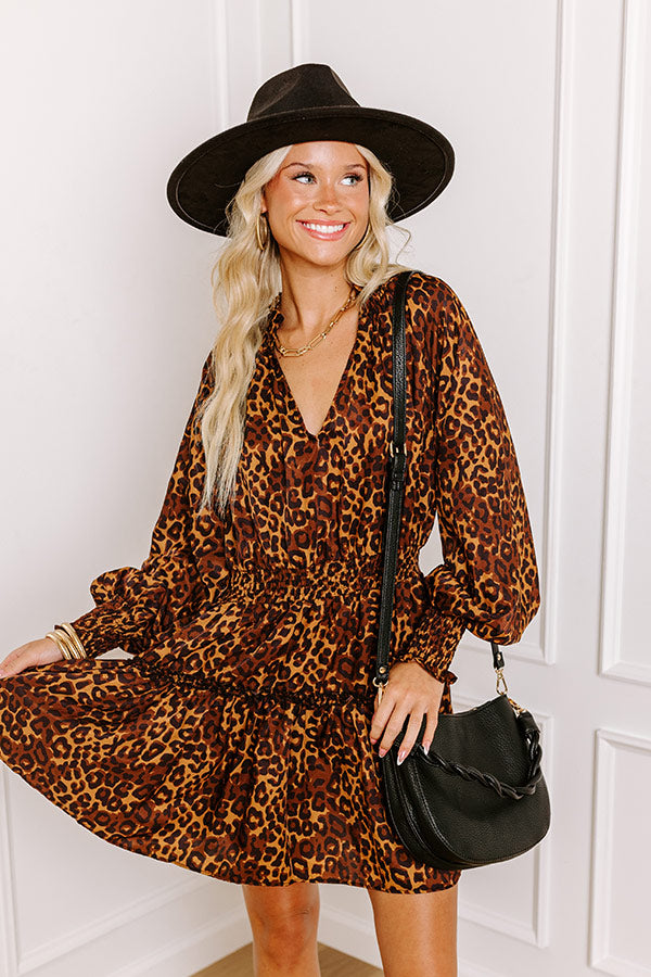 Roll The Dice Leopard Babydoll Dress Impressions Online Boutique