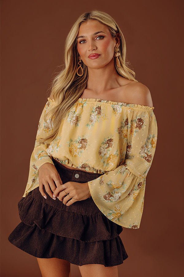 Weekend Oasis Floral Crop Top Image - 1