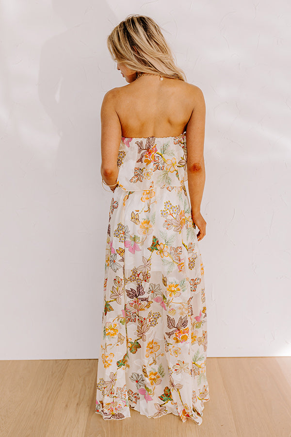 Seashells In Seychelles Floral Maxi