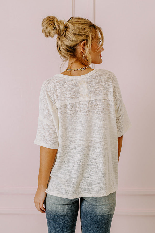 Cape Cod Nights Knit Top In White