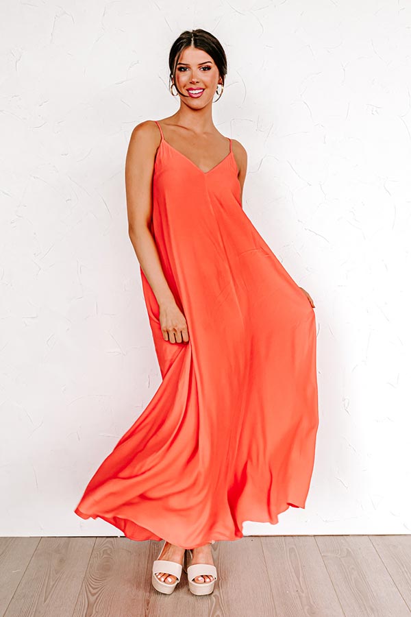 Easy On Me Maxi In Dark Tangerine