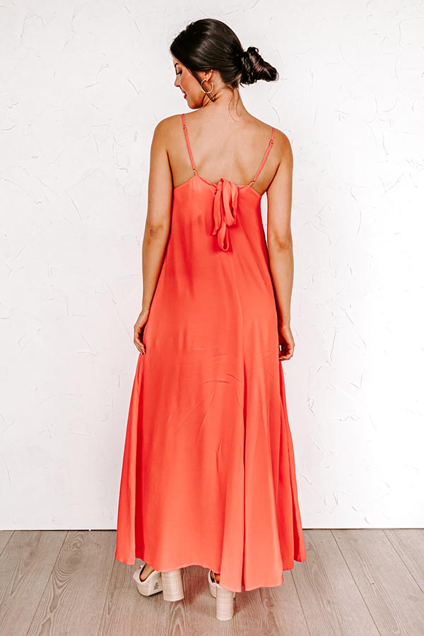 Easy On Me Maxi In Dark Tangerine