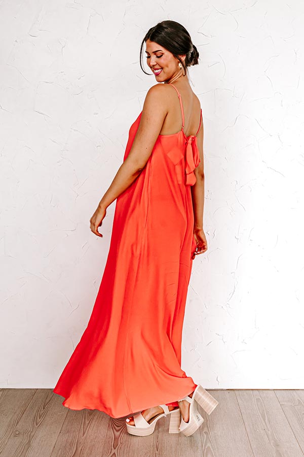 Easy On Me Maxi In Dark Tangerine