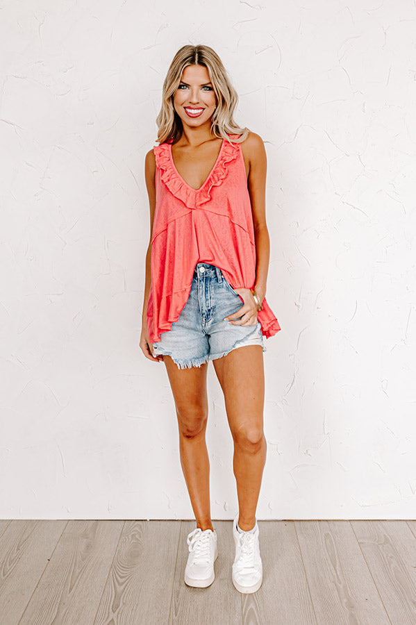 Sunshine Needed Shift Top In Neon Pink