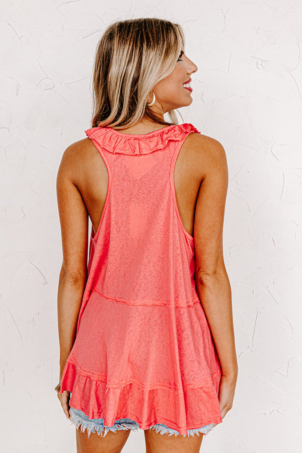 Sunshine Needed Shift Top In Neon Pink