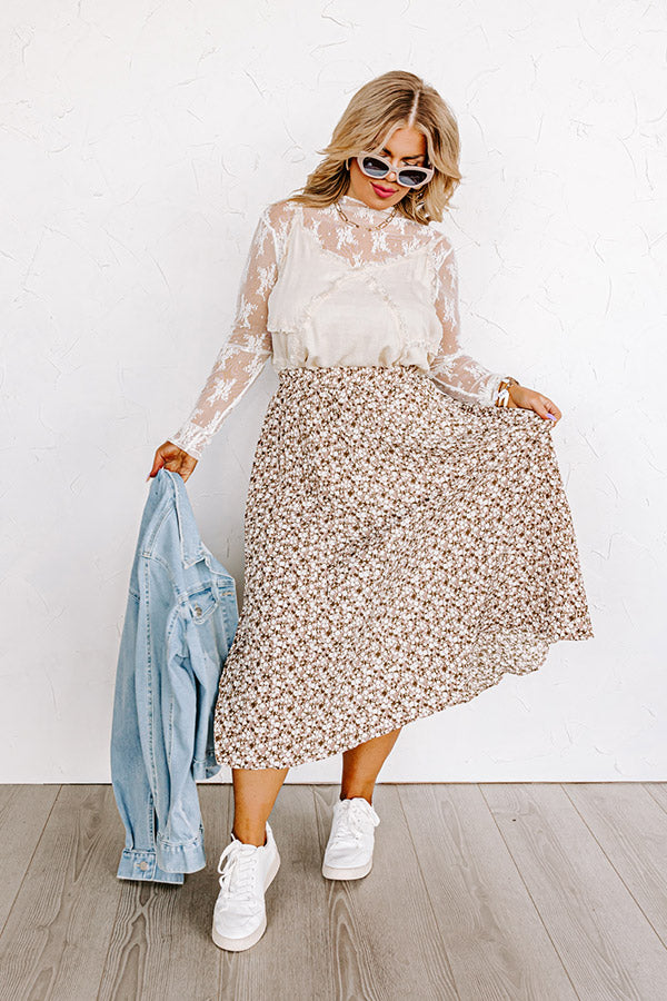 Belize Me Pleated Skirt Curves