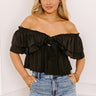 Double Date Babydoll Top In Black Image - 1