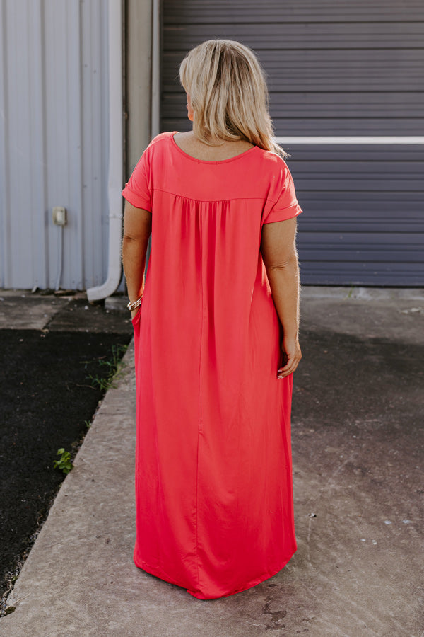 Just My Type T-Shirt Maxi In Red Curves