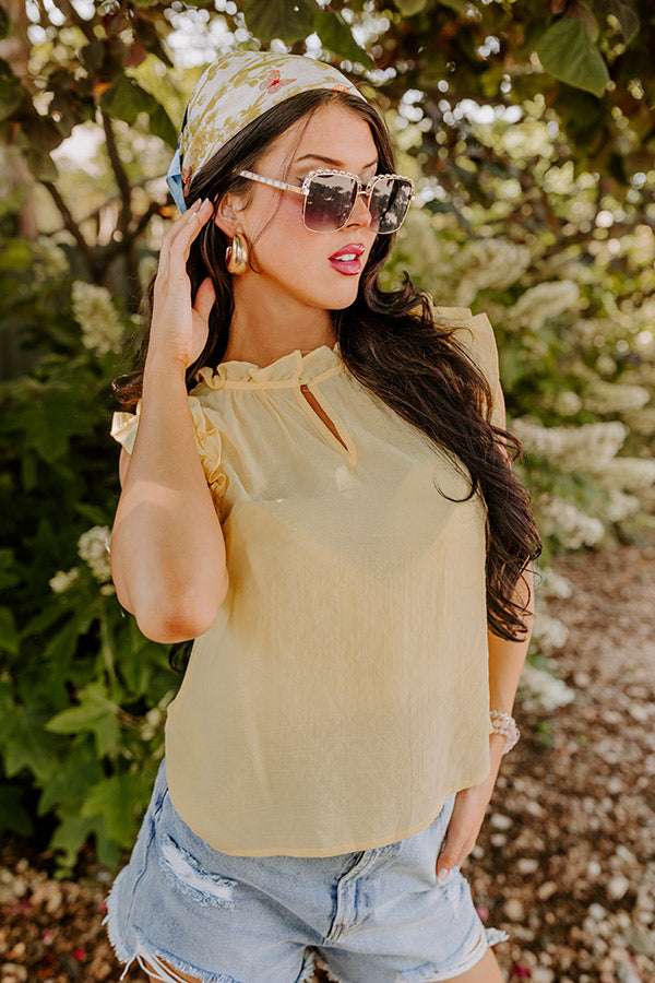 Prettiest Smile Shift Top In Yellow