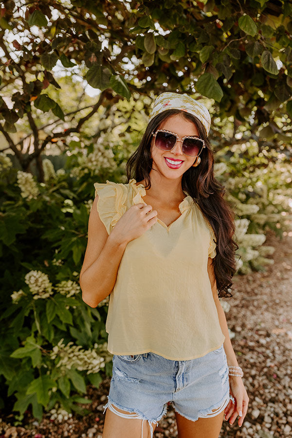 Prettiest Smile Shift Top In Yellow