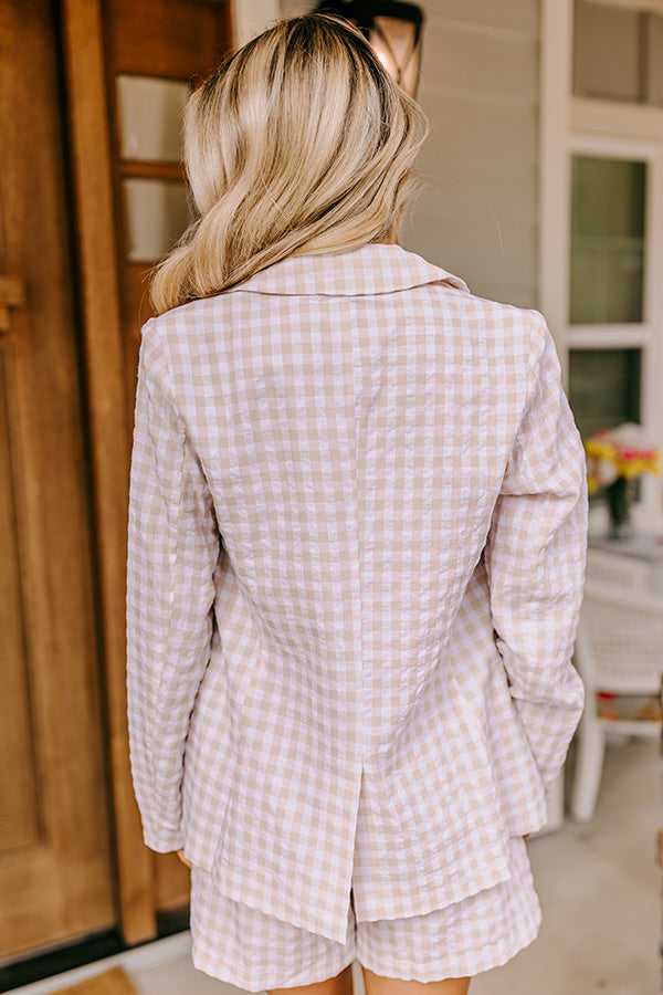 Extra Dose Of Confidence Gingham Blazer