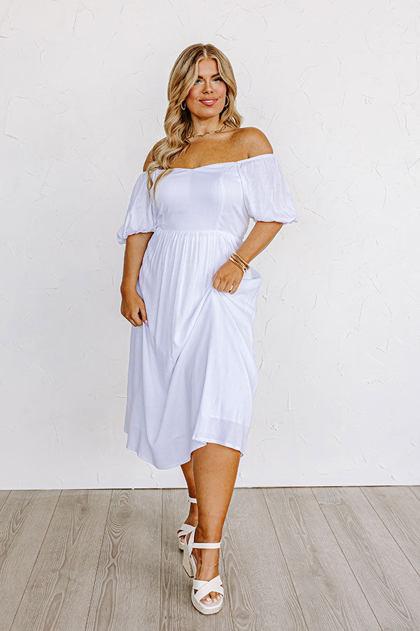 Simply Unforgettable Midi In White Curves