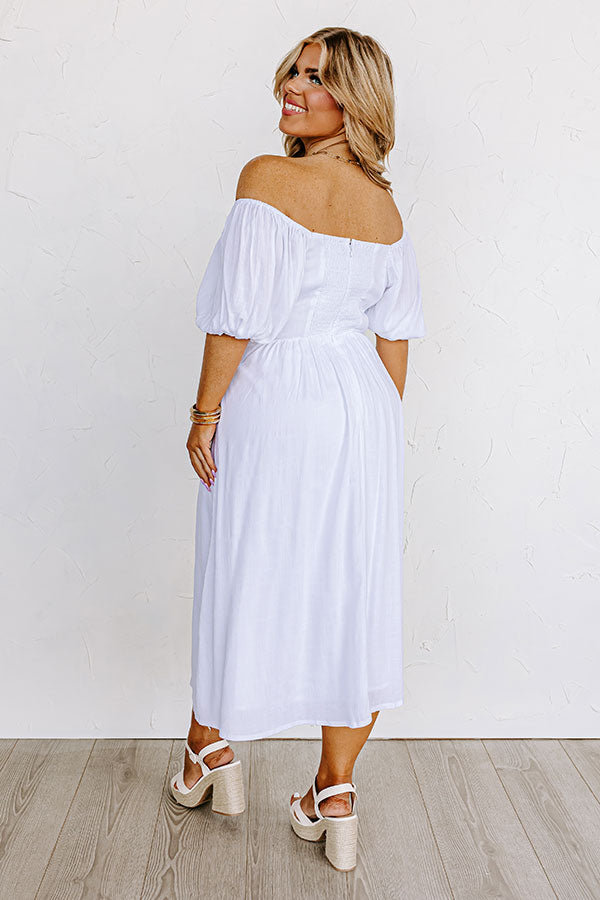 Simply Unforgettable Midi In White Curves