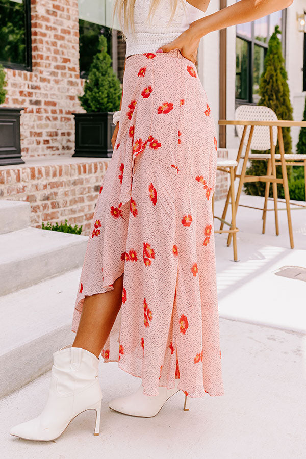 Only Sunshine Floral Skirt in Rose Quartz