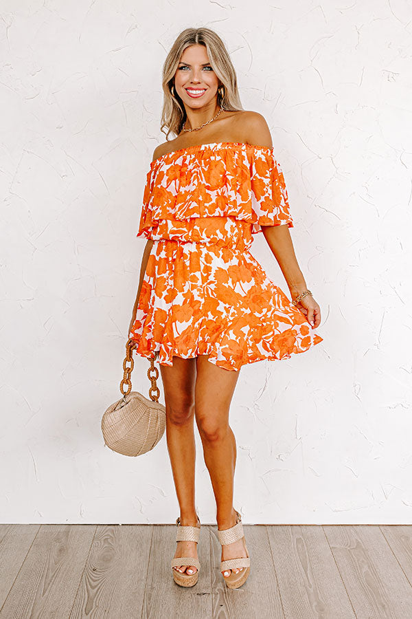 Orange cheap strapless romper